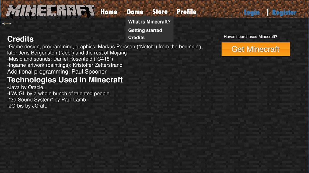Technologies Used in Minecraft