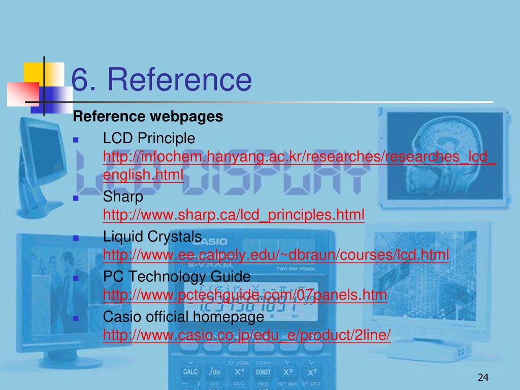 6. Reference Reference webpages