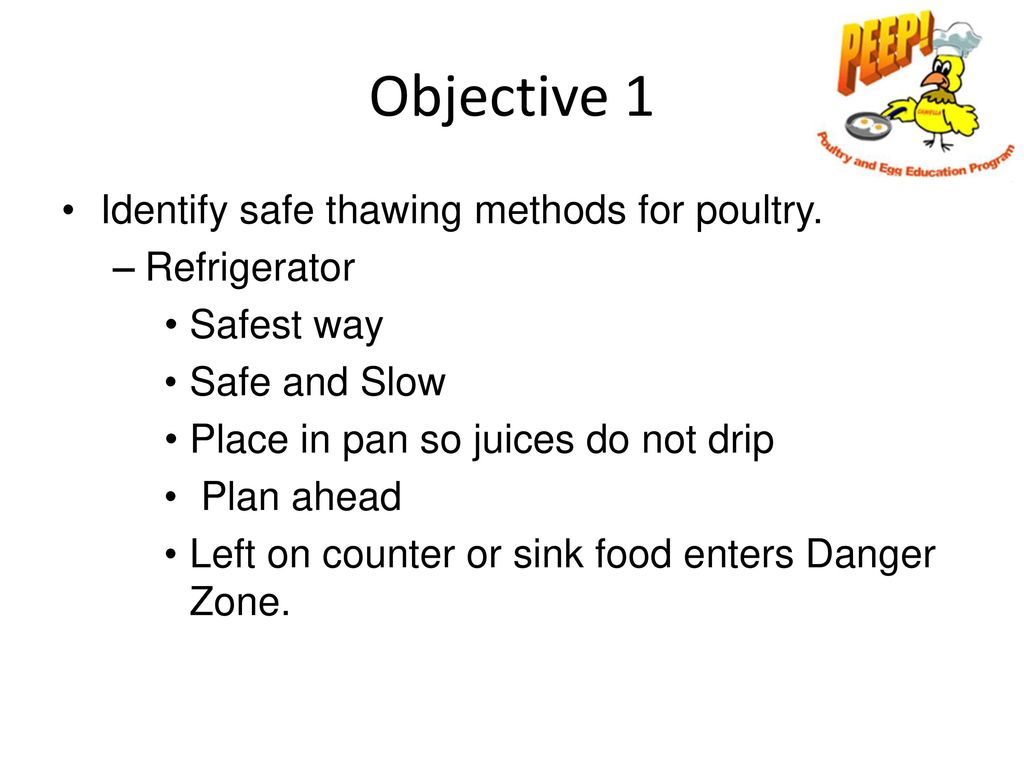Poultry Thawing Chart