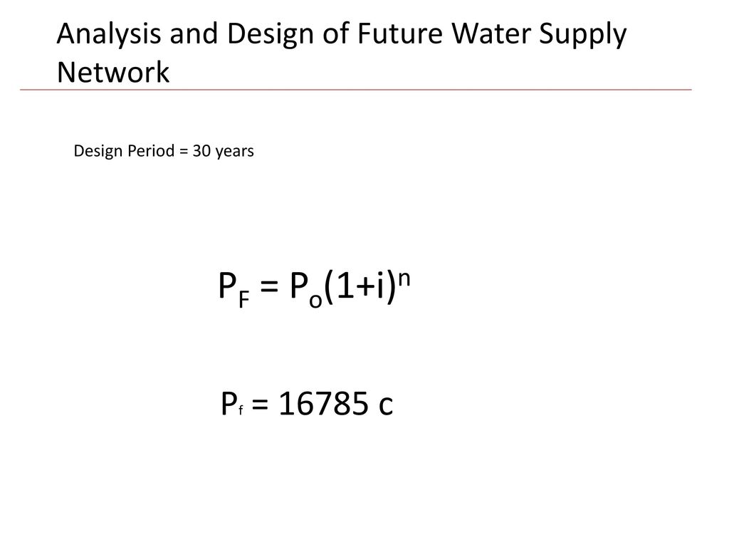 Analysis and Design of Future Water Supply Network