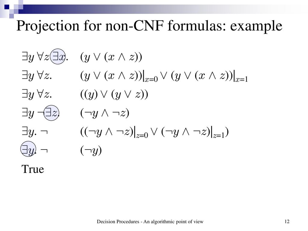 Decision Procedures An Algorithmic Point Of View Ppt Download