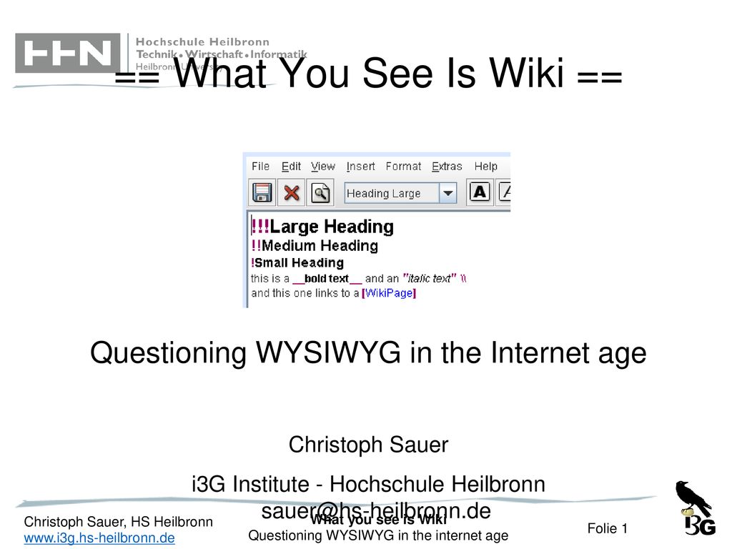 What You See Is Wiki Ppt Download