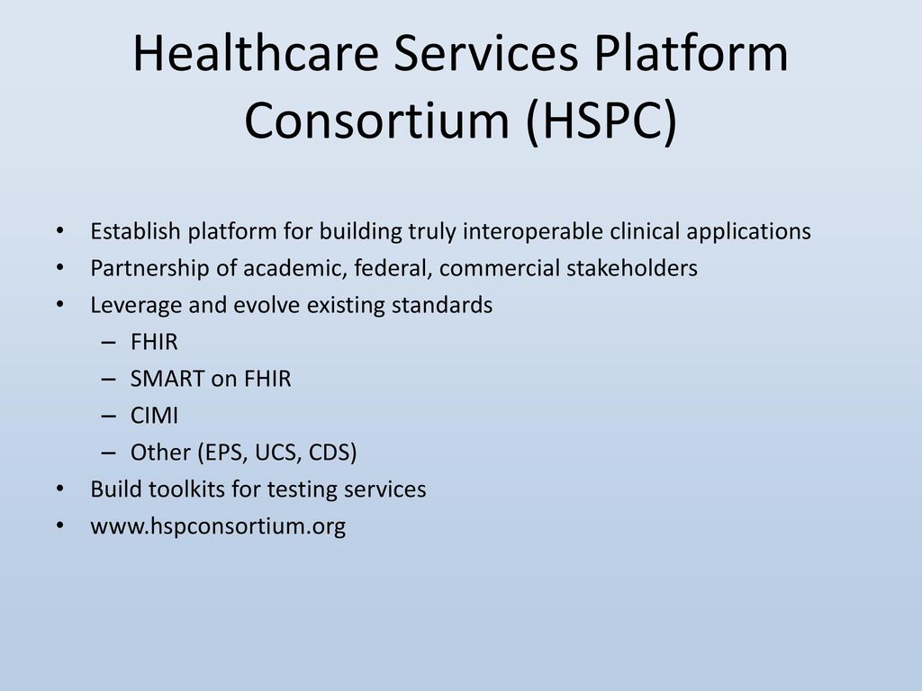 Healthcare Services Platform Consortium (HSPC)