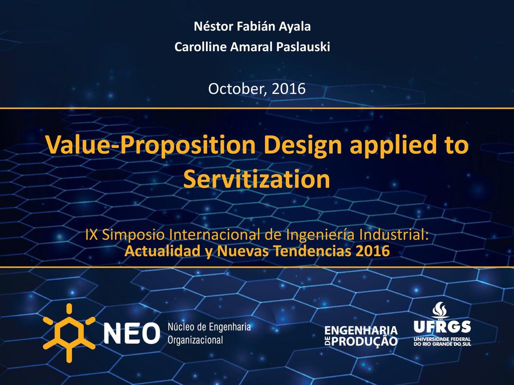 Value-Proposition Design applied to Servitization