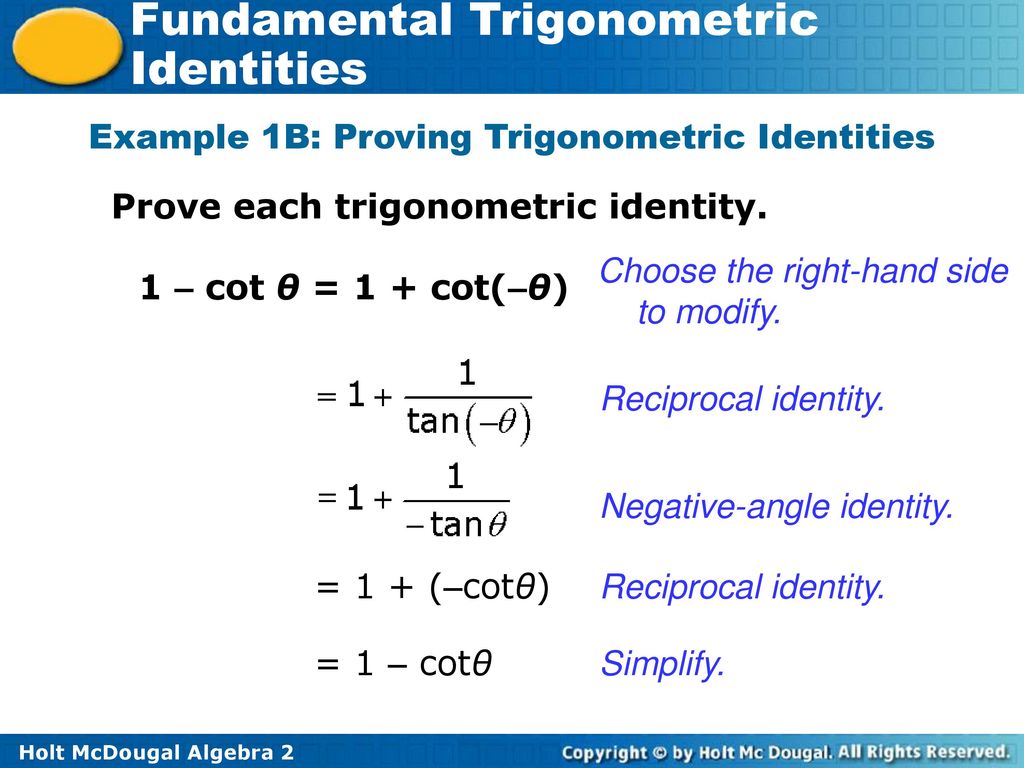 Trigonometric Identities - Ppt Download