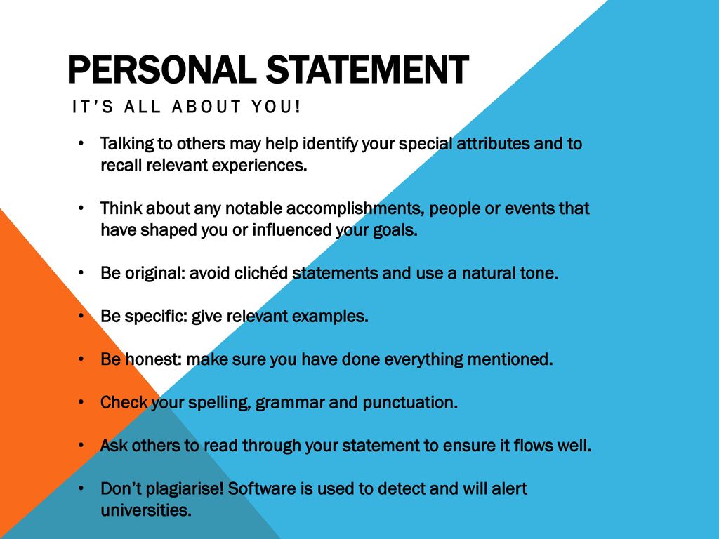 general personal statement examples for jobs