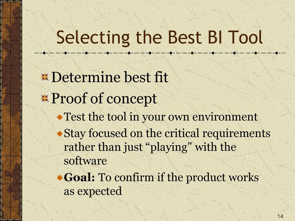 Selecting the Best BI Tool - ppt download