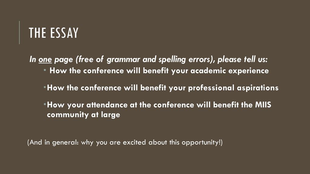 Conference Funding Information Session ppt download