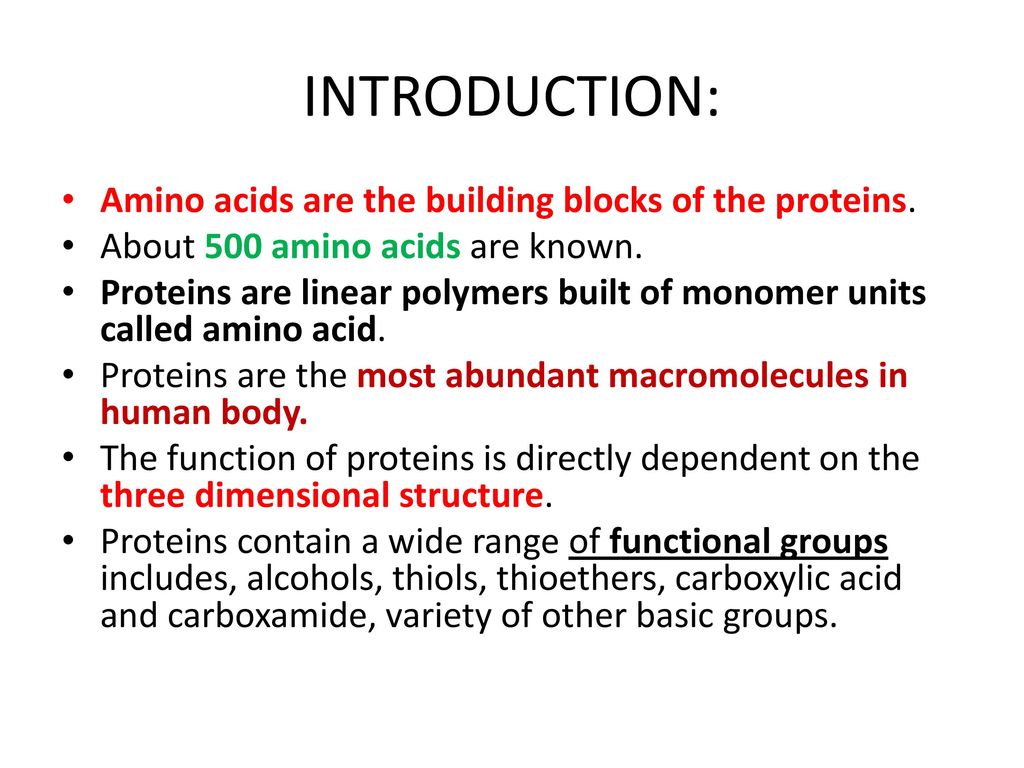 Amino Acid & Basic Classification - ppt download