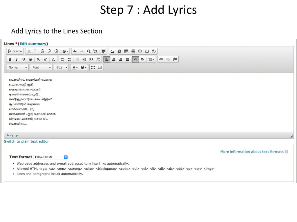 M3db Lyrics Guide Ppt Download