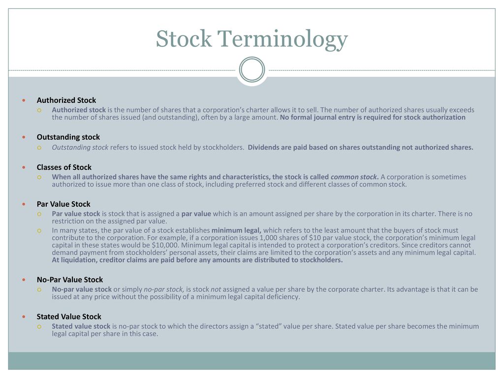 Capital Stock Define Calculation Example On Bal Sheet In
