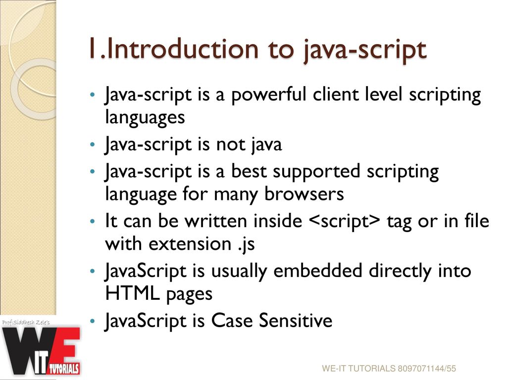 Applied Component I Unit II Introduction of java-script - ppt download