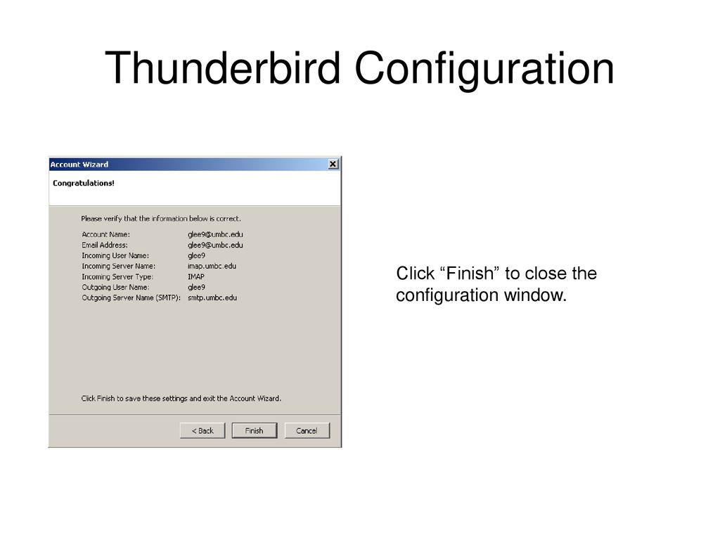 Thunderbird Configuration