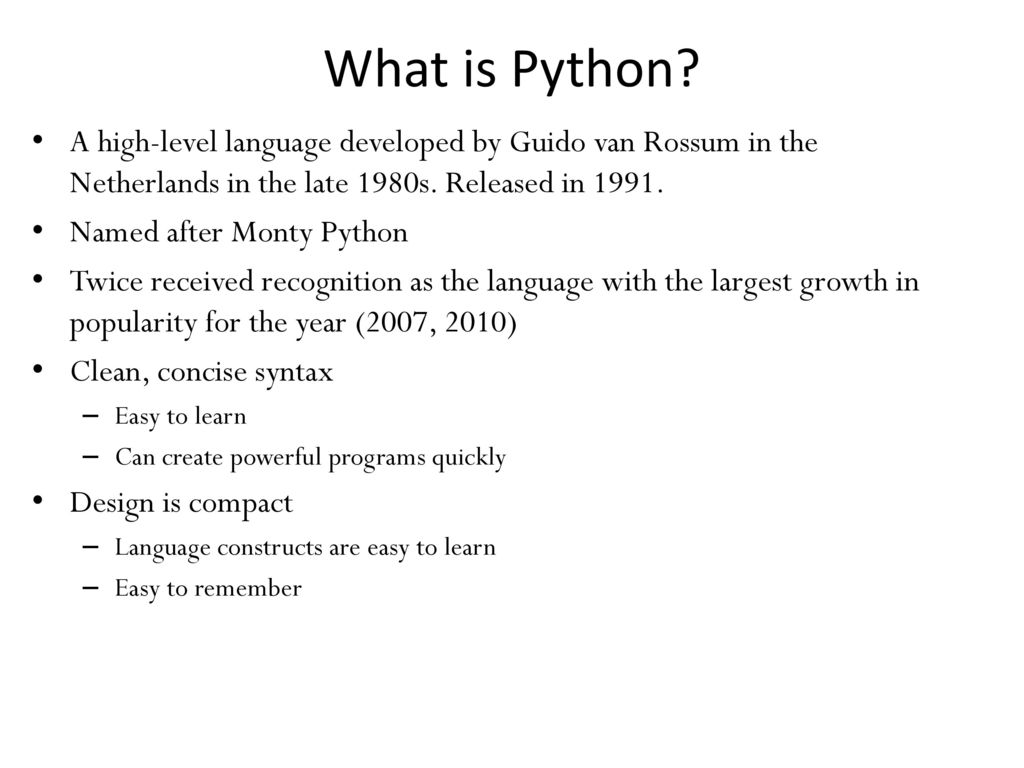 A Python Tour: Just a Brief Introduction - ppt download