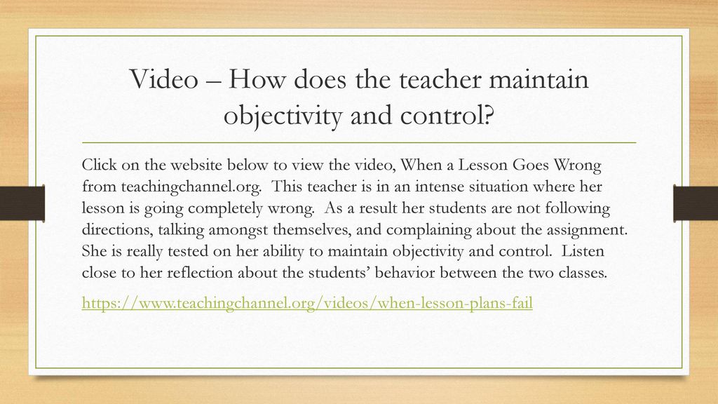 Displaying Objectivity And Control - Ppt Download
