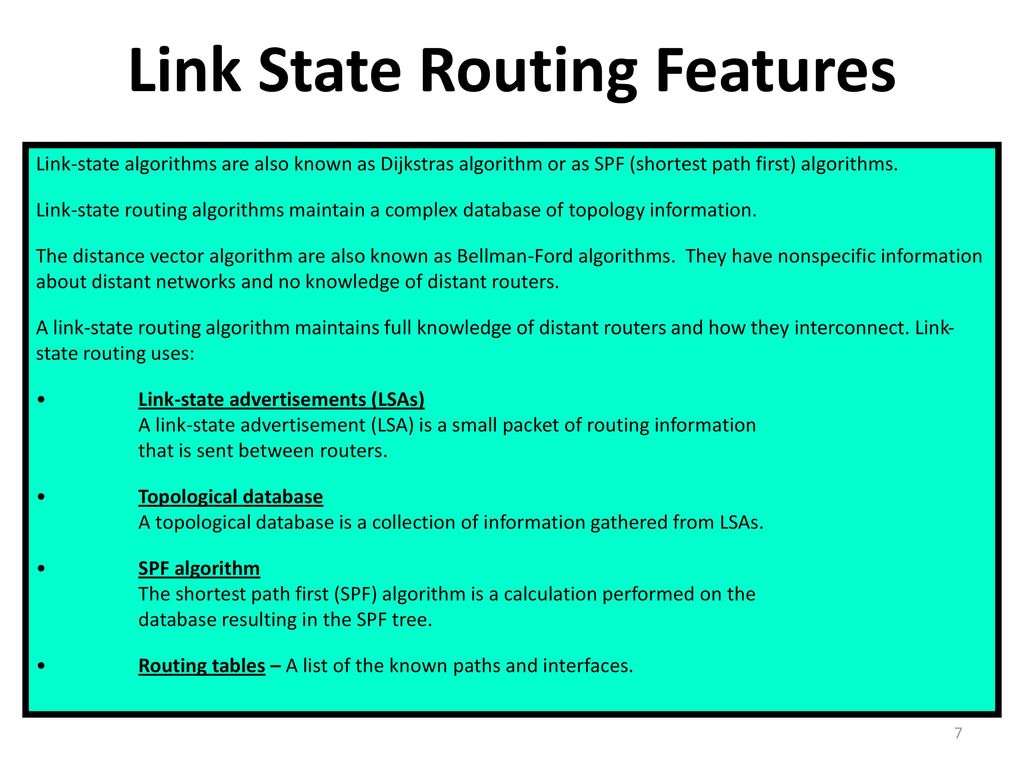 Link State Routing protocol - ppt download