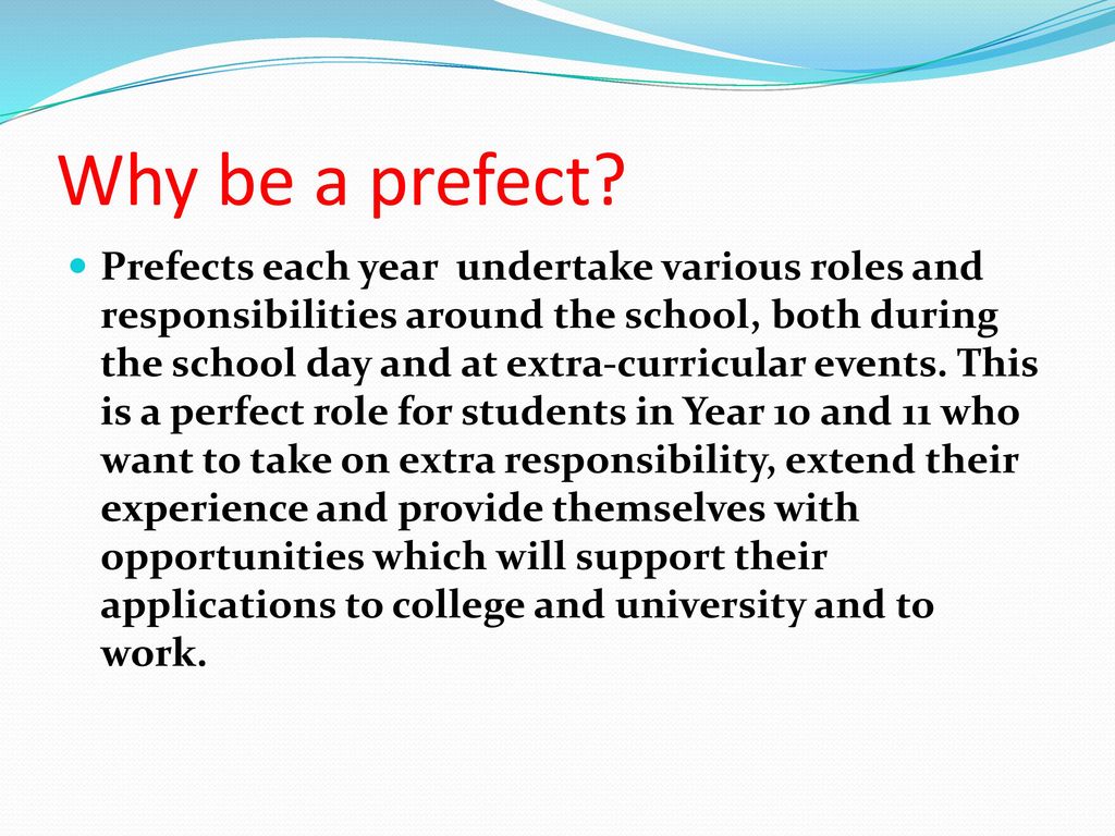 duties of a social prefect