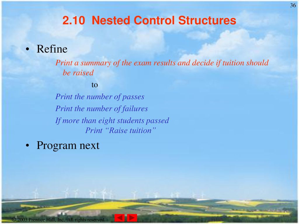 2.10 Nested Control Structures