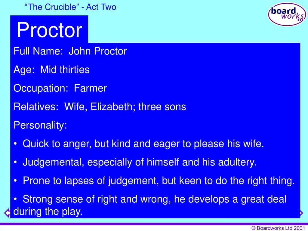john proctor personality
