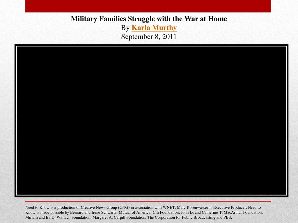 Military Families Struggle with the War at Home