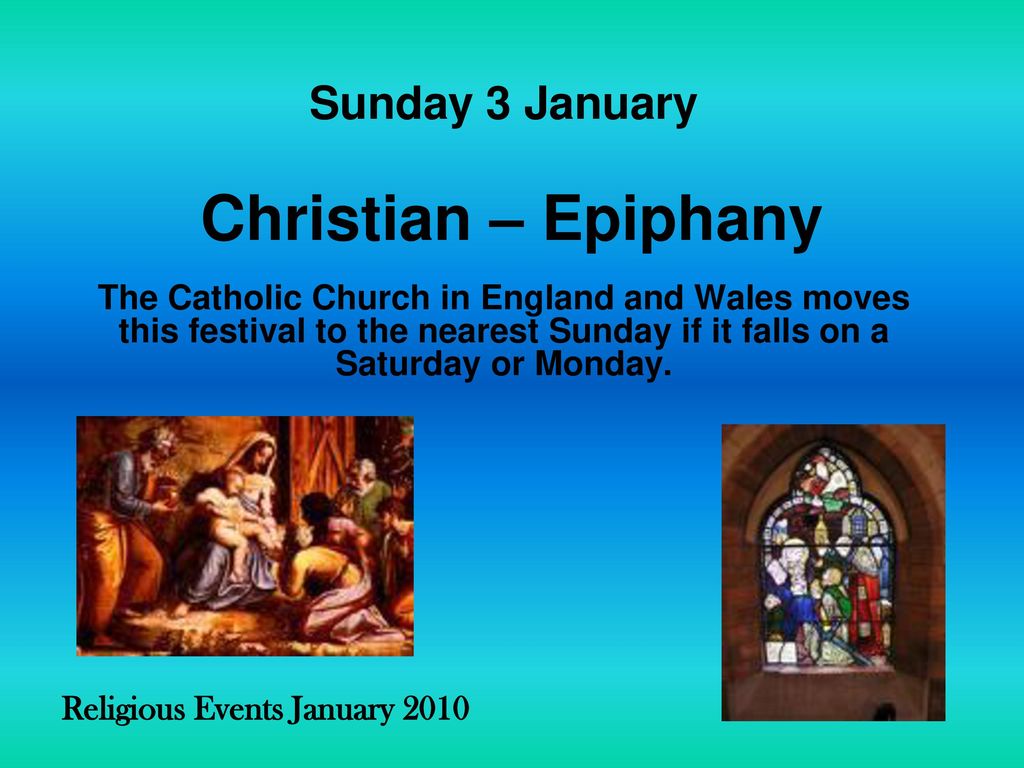 Christian – Epiphany Sunday 3 January
