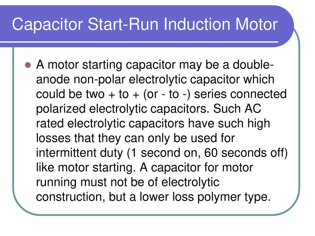 What Is A Capacitor Start Capacitor Run In A Motor Quora