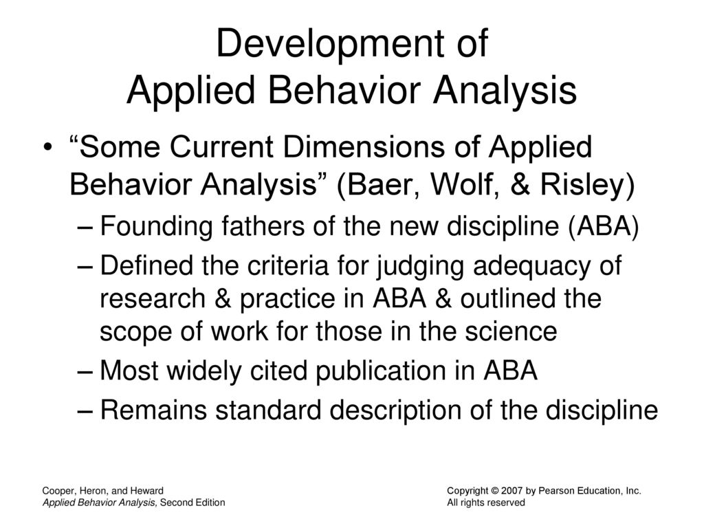 Chapter 1: Definition and Characteristics of Applied Behavior Analysis ...