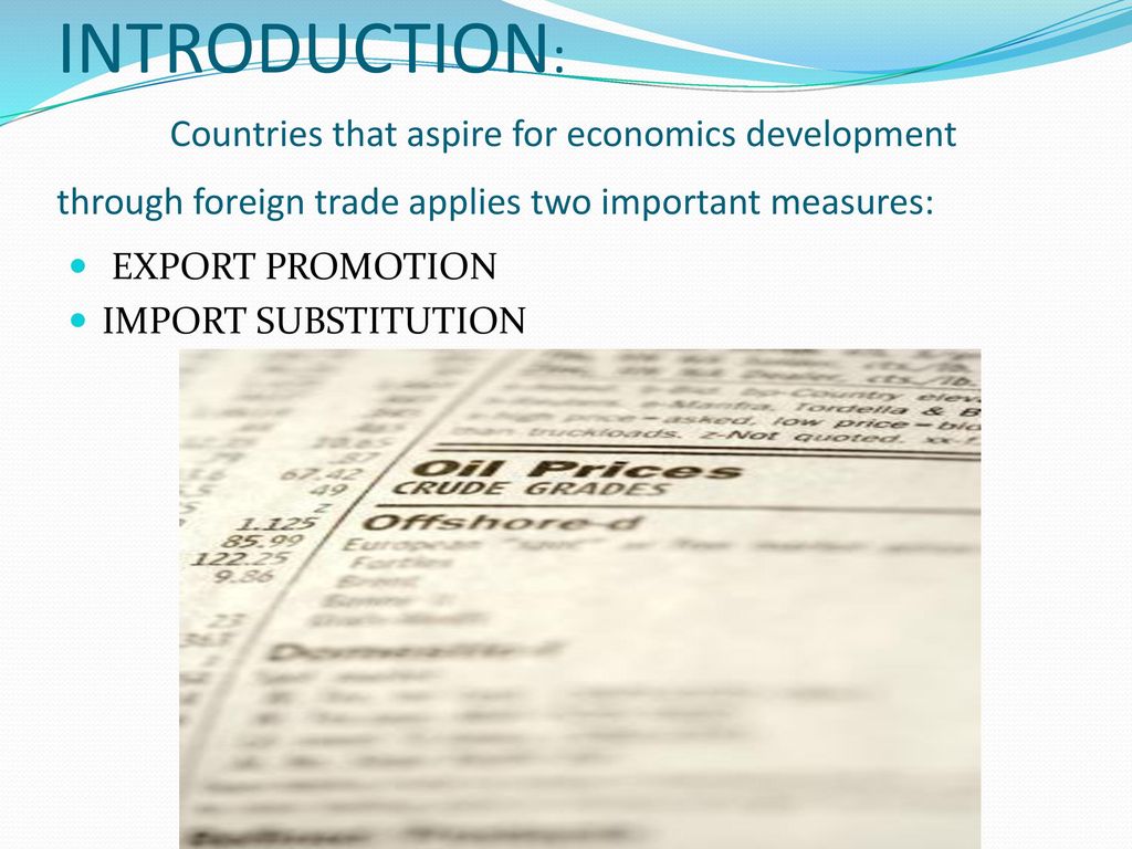 export promotion import substitution