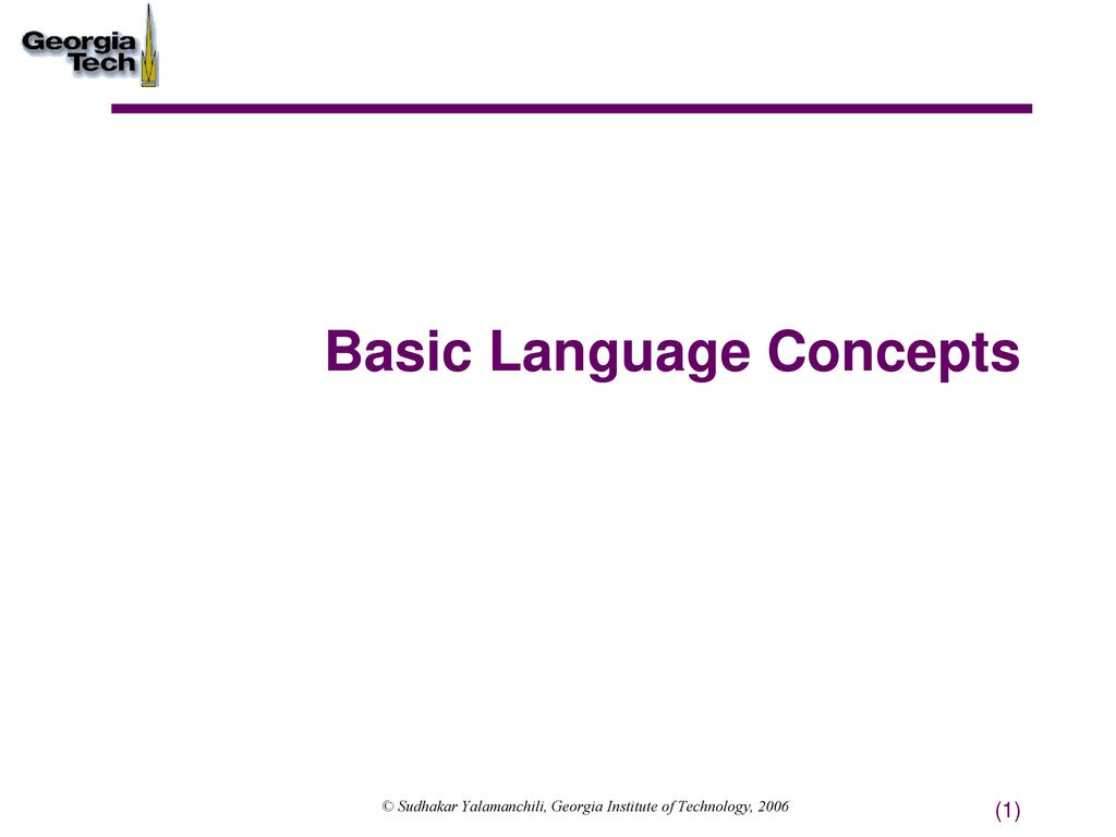 Basic Language Concepts Ppt Download