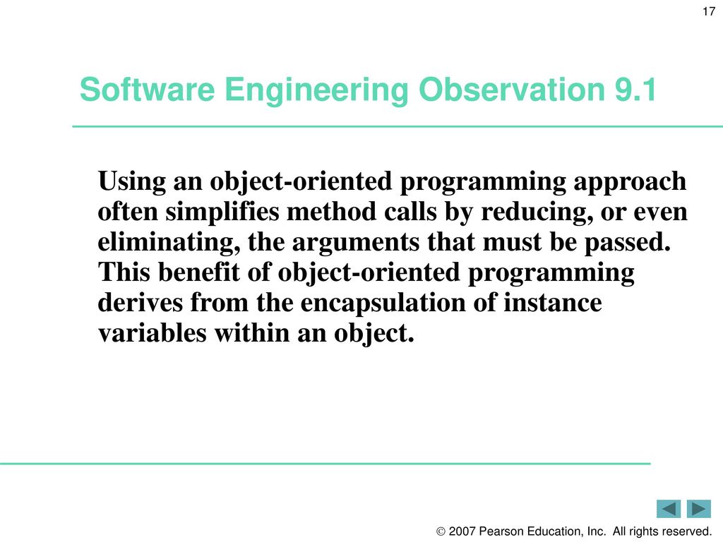 Software Engineering Observation 9.1