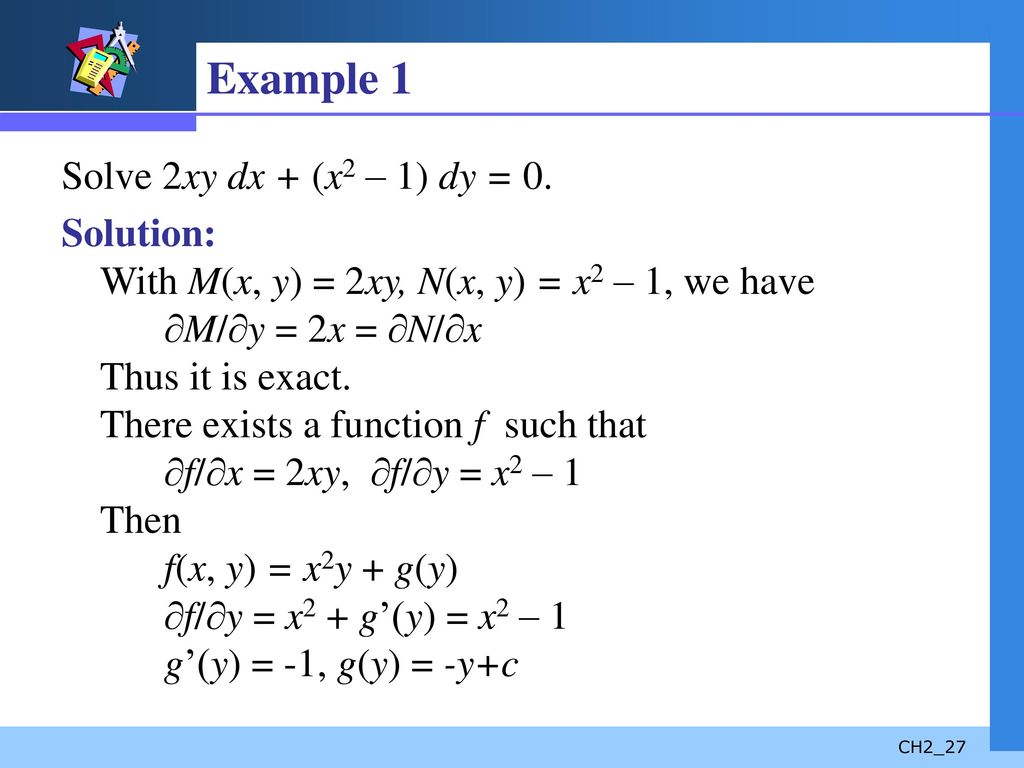 First Order Differential Equations Ppt Download