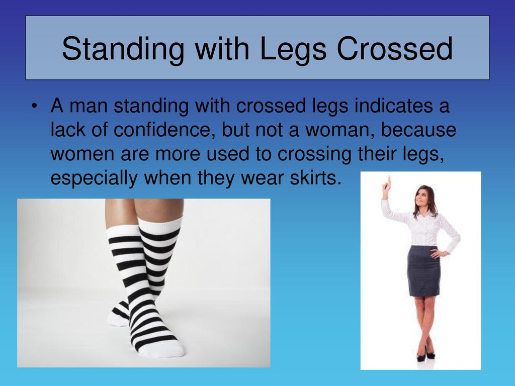 Woman crossing legs body language