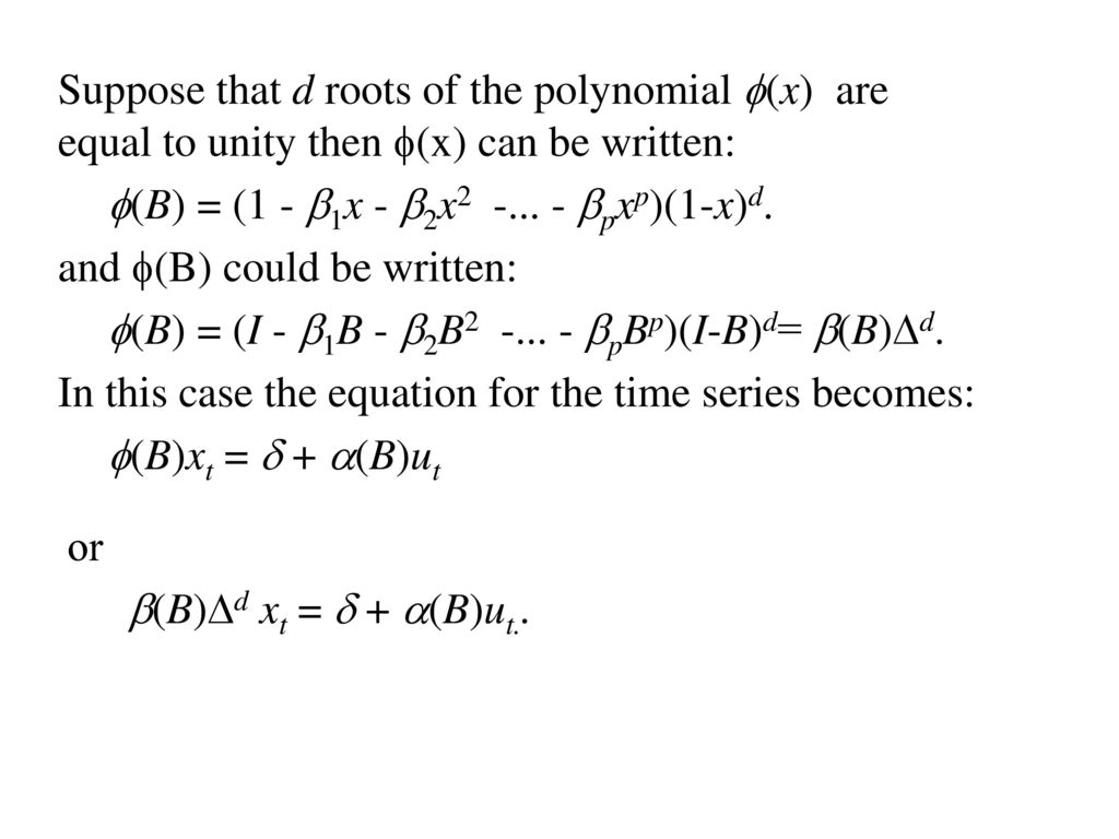 Models For Non Stationary Time Series Ppt Download