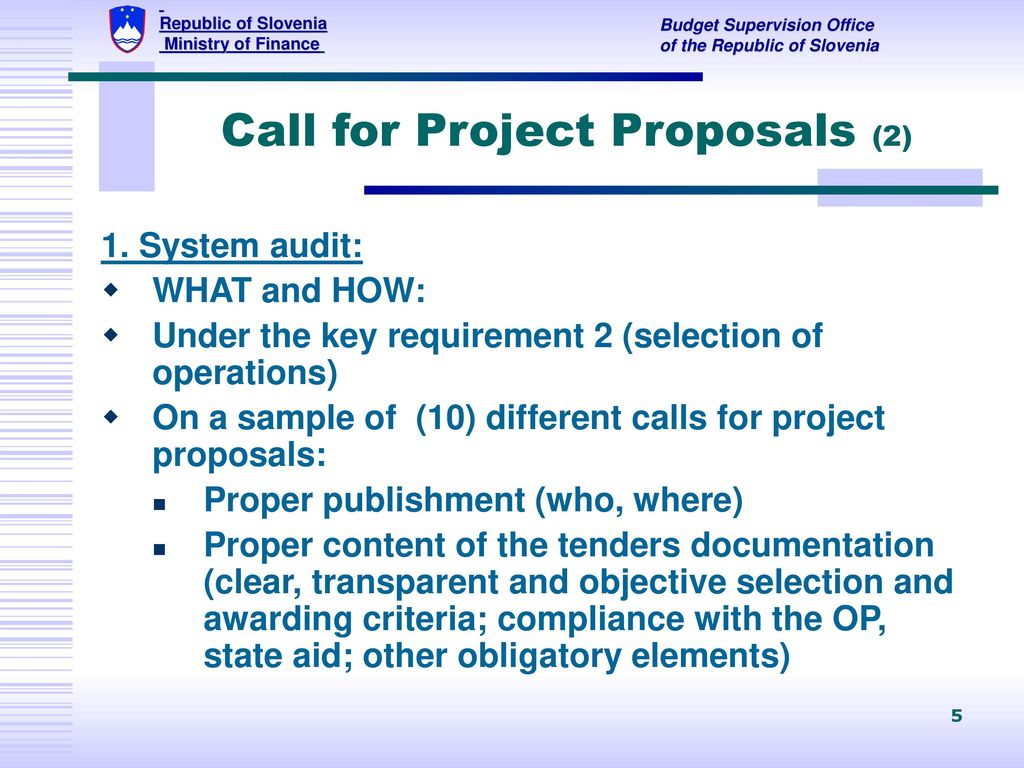 Call for Project Proposals (2)