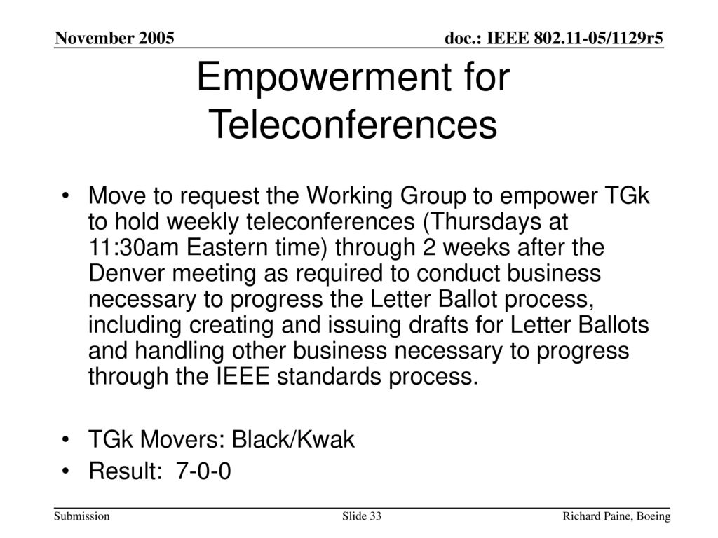 Empowerment for Teleconferences