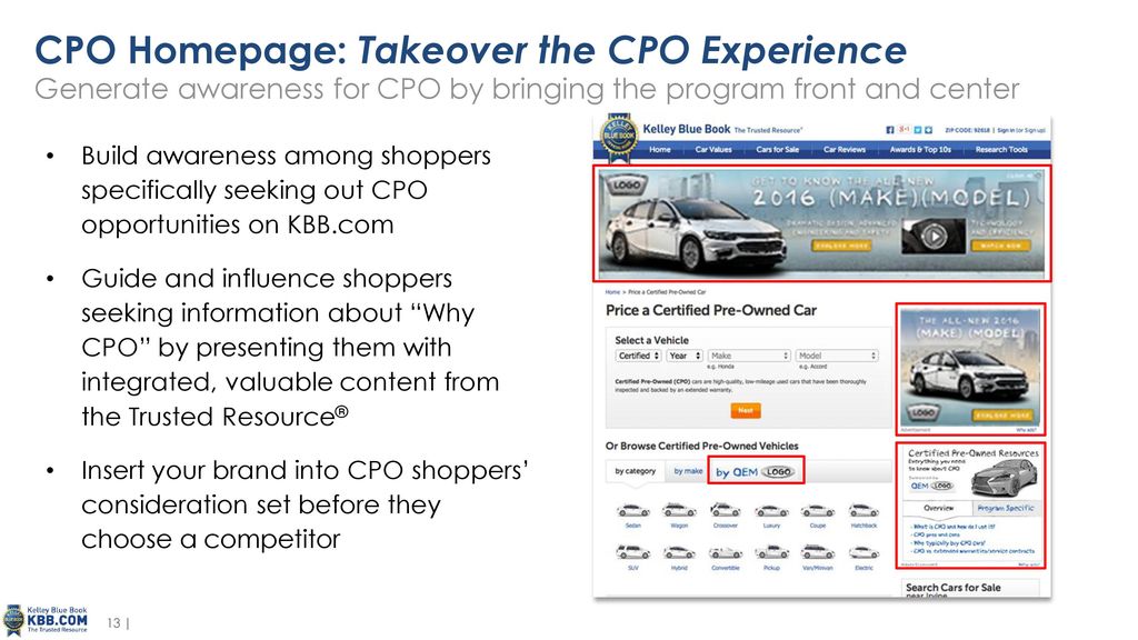 CPO Homepage: Takeover the CPO Experience
