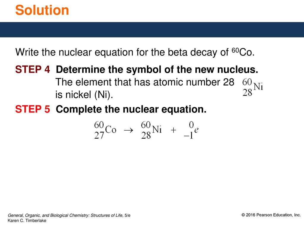 288.28 Nuclear Reactions In the nuclear equation for alpha decay, the
