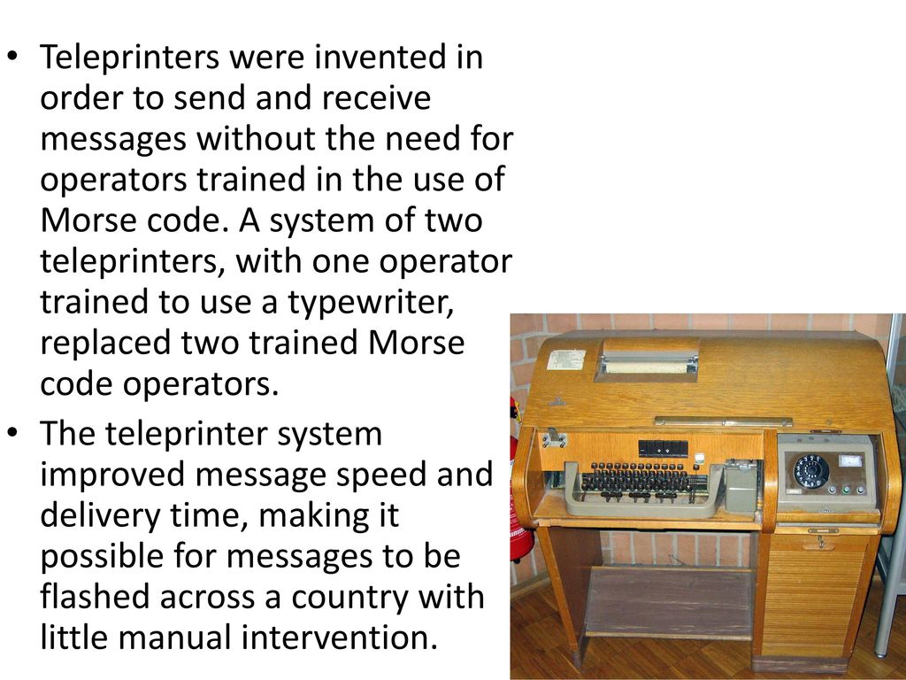 Teleprinter History, Uses Types Britannica, 57% OFF