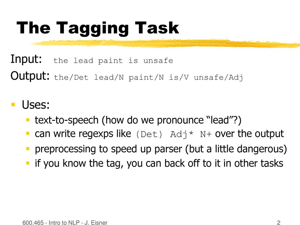 Part-of-Speech Tagging - ppt download