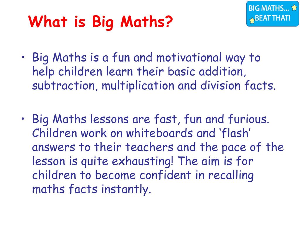 Coundon Primary Big Maths - ppt download