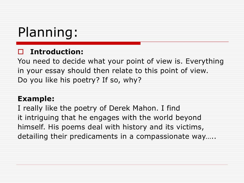 Writing a poetry Essay at Leaving Cert. Higher Level - ppt download