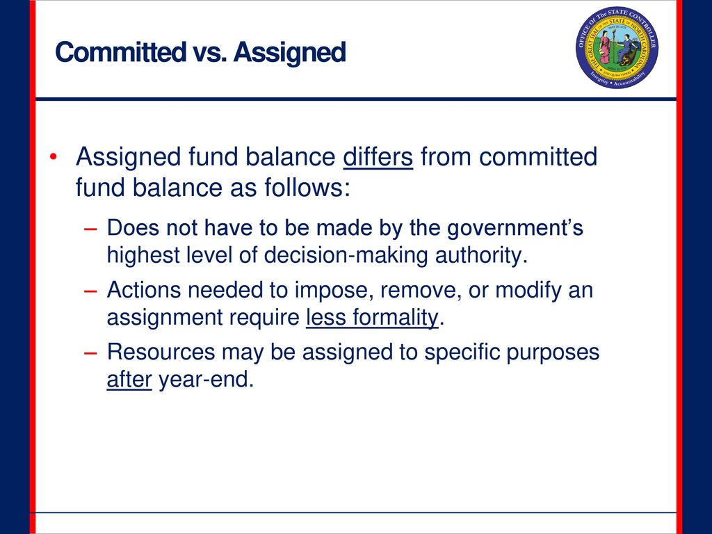 Fund Balance Reporting and Governmental Fund Type Definitions - ppt download
