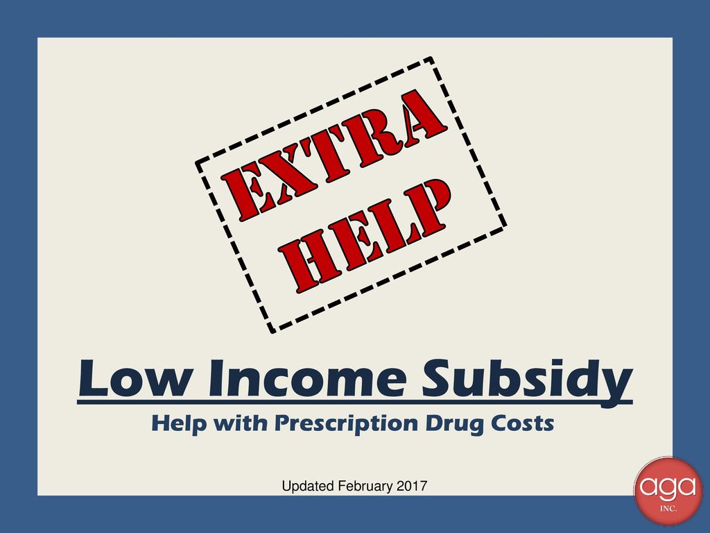 extra help low income subsidy help with prescription drug costs