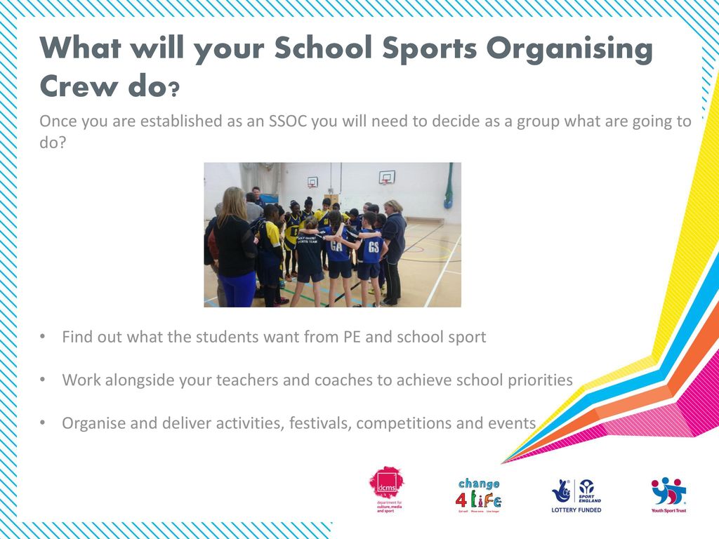 What will your School Sports Organising Crew do
