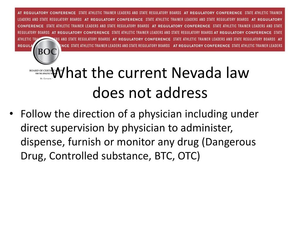 What the current Nevada law does not address