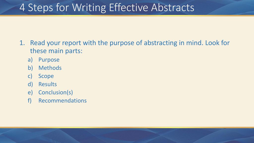 Writing an Abstract Osama A Samarkandi, PhD, RN ppt download