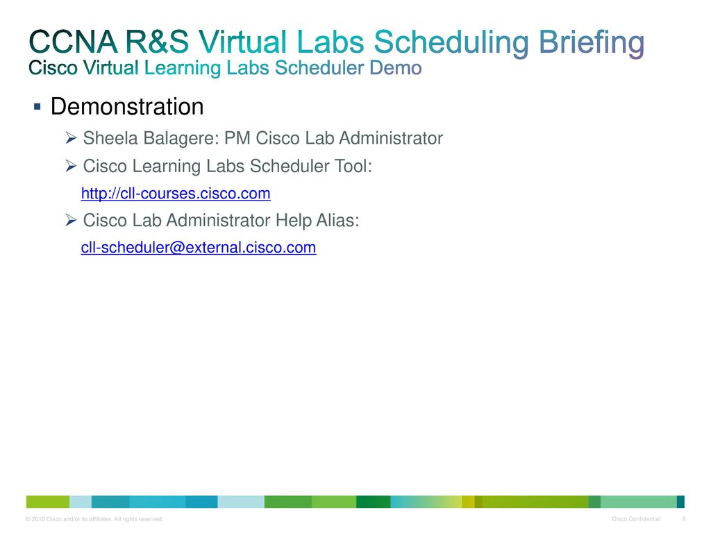 Lp cll virtual labs scheduler tool briefing ppt download