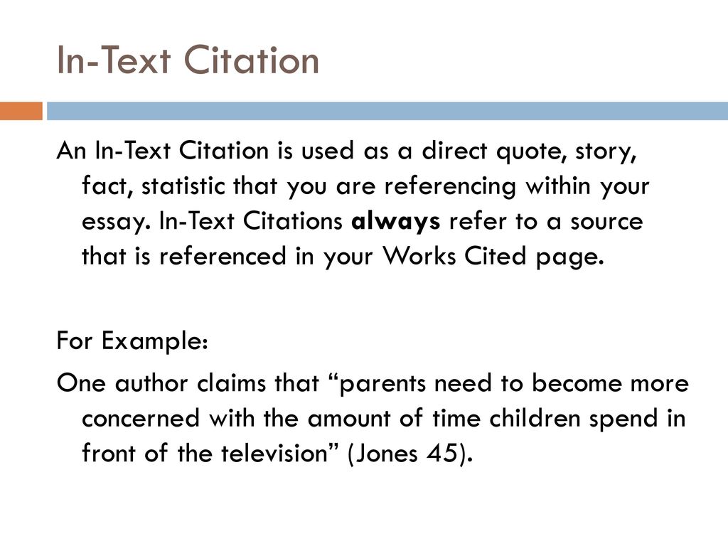 In Text Citations Ppt Download