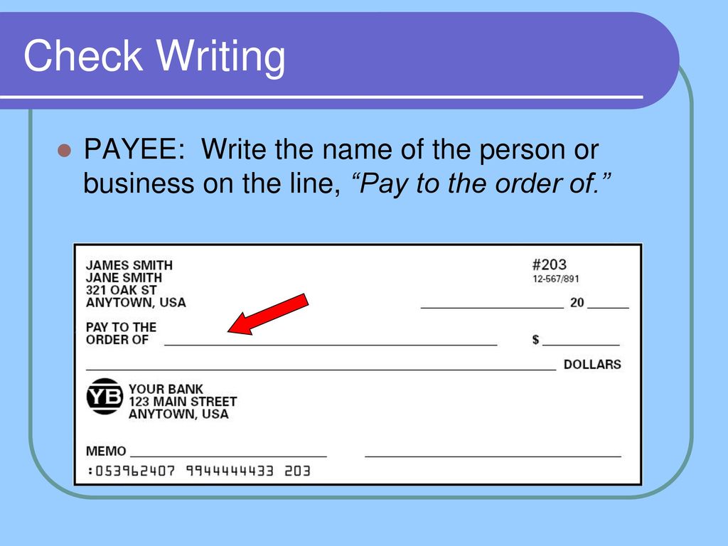 Check Writing All About Checks. - ppt download