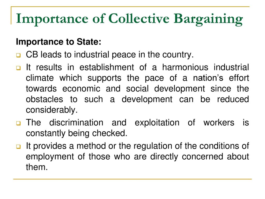 importance of collective bargaining in industrial relations
